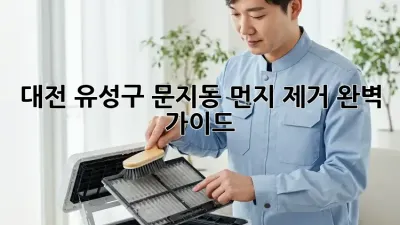 대전 유성구 문지동 먼지 제거 완벽 가이드